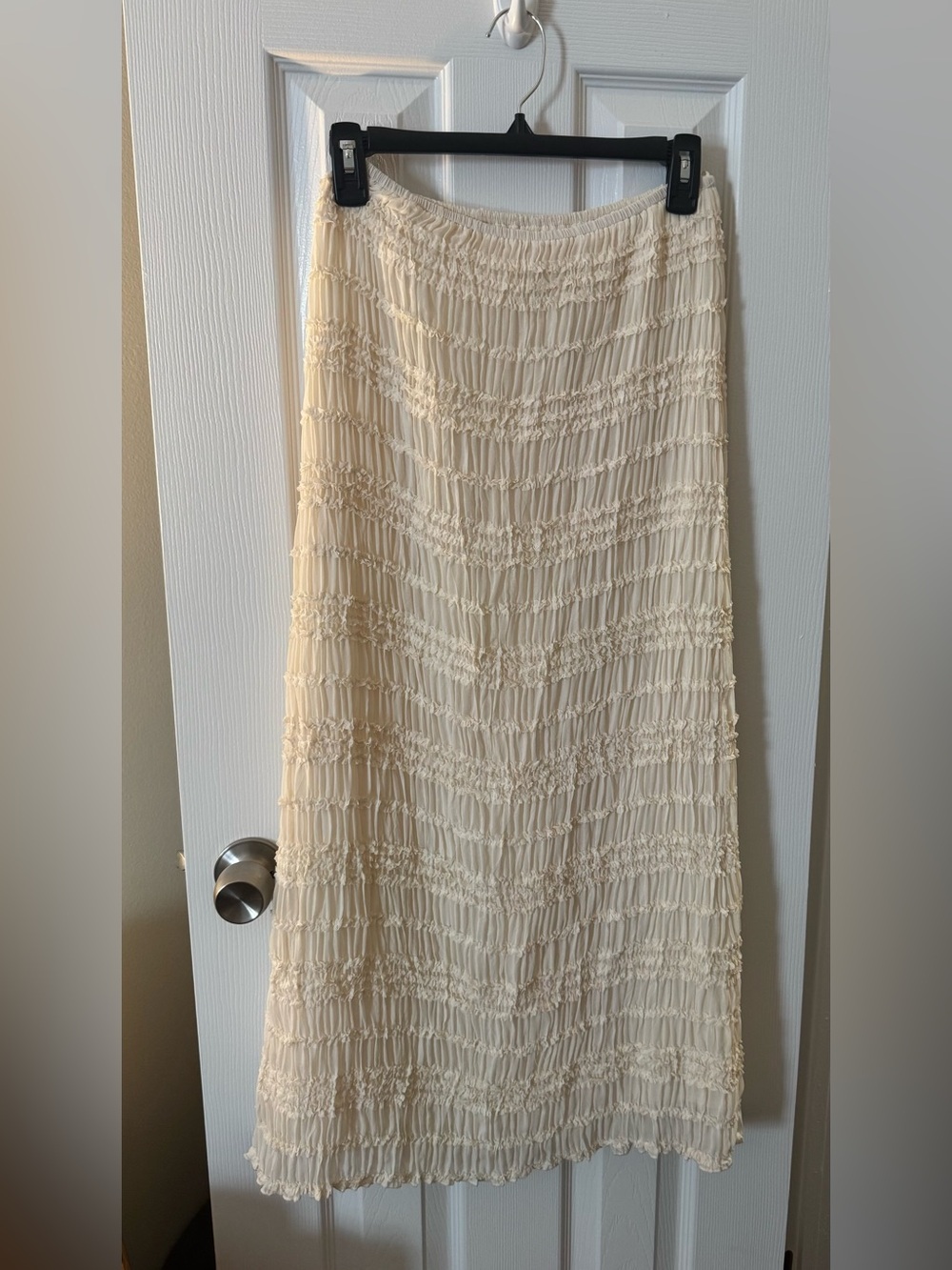 Cream Smocked Button-Front Two-Piece Set - Picture 4 of 4